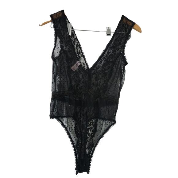Victoria's Secret Teddy bodysuit Limited Edition Black sheer lace Size Medium - Picture 4 of 7